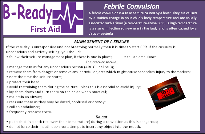 Febrile Convulsion Management for first aiders by B-Ready First Aid