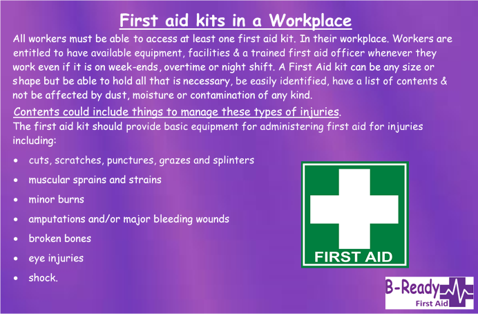 First Aid Kits in the workplace by B-Ready First Aid