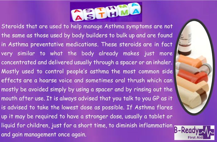 B-Ready First Aid info about Asthma steroids