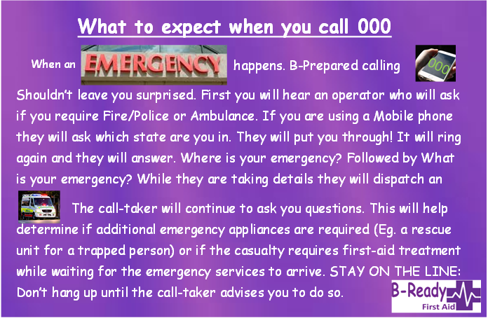 Emergency call by B-Ready First Aid