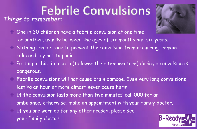 B-Ready First Aid info about Febrile Convulsions facts