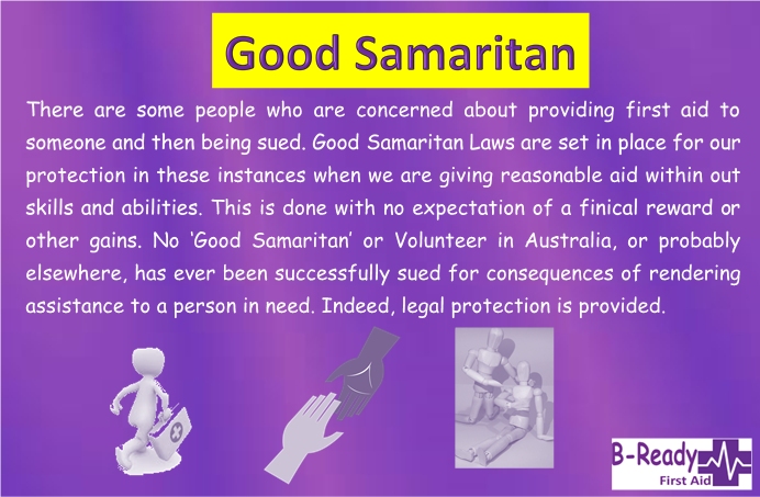 B-Ready First Aid info about Good Samaritan's