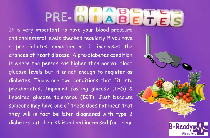 B-Ready First Aid info about Pre-Diabetes