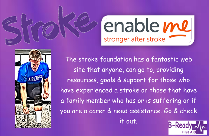 B-Ready First Aid info about stroke foundation web site
