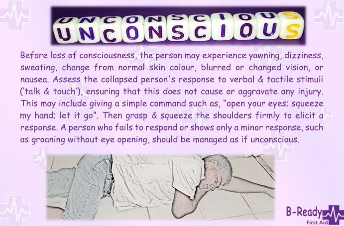 Talk & touch to find out if a casualty is unconscious