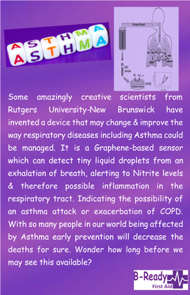 B-Ready First Aid info about Asthma invention