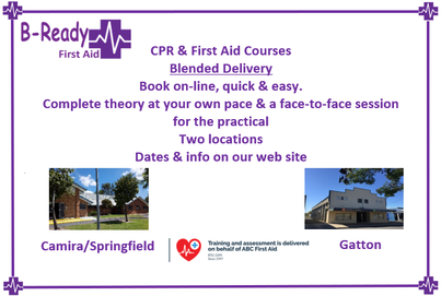 Contact details B-Ready First Aid in Camira, Springfield, Wooloongabba & Gatton