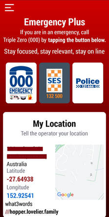 Emergency + App help with your location in an emergency CPR or First Aid Situation to call for help, Included in B-Ready First Aid Training in Brisbane's' West, East, South & North